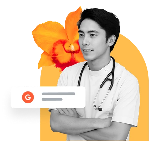 Dermatology specialist representing trusted clinic website design