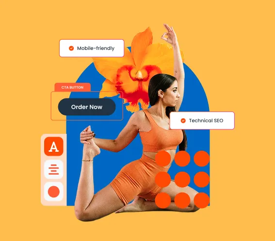 Fitness studio website optimization and conversion visual