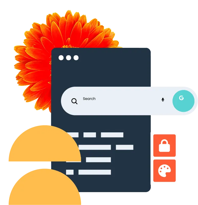 A photo of two coworkers discussing work in an office.