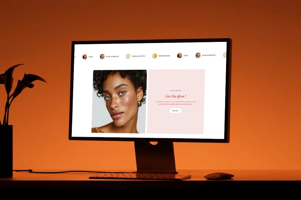 presentation-3 A photo of two coworkers discussing work in an office.